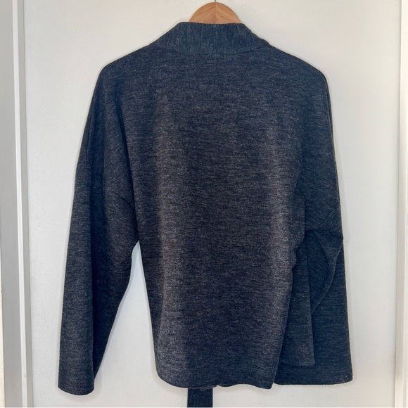 ZARA Women’s Surplice Oversized Kimono Cardigan In Heather Gray SMALL - Picture 6 of 6